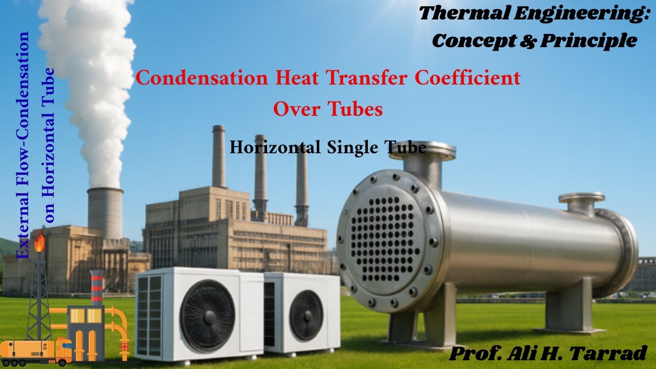 Condensation Heat Transfer Coefficient for External Flow: Single Horizontal Tube 