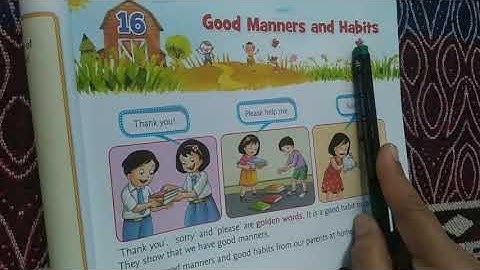 Class 1st EVS  Lesson No. 16 Good Manners and Habits