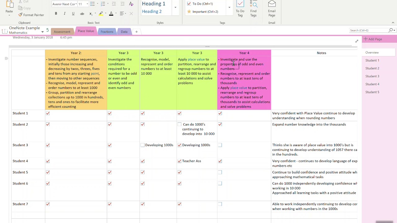 using onenote