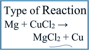 Type of Reaction for Mg + CuCl2 → MgCl2 + Cu