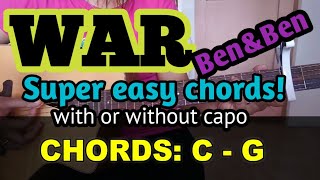 War - Ben & Ben Super Easy Chords | Guitar Tutorial screenshot 3