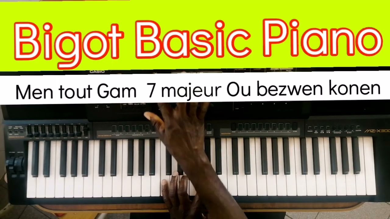 M'en Koman ou ka fe arpège nan tout gamme 7 majeur 🎹🎶 yo ki sou piano a 🎹👈 ( 7 accord majeur 🎹 7 