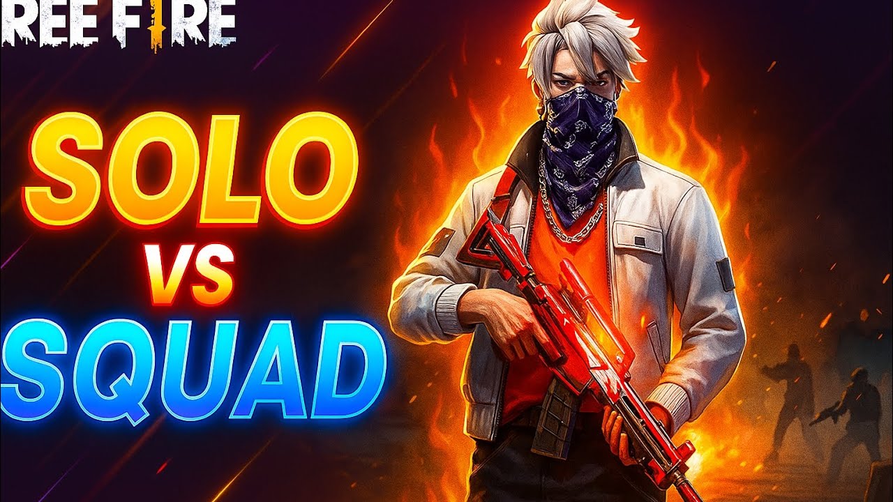 💥 Free Fire Best Solo vs Squad in br rank push Highlights | OP Clutch ...