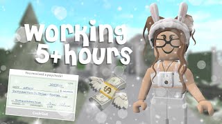 Working For 5 HOURS in BLOXBURG (Roblox)
