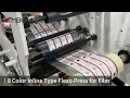 8-Color Inline Flexo Press for Beer Label