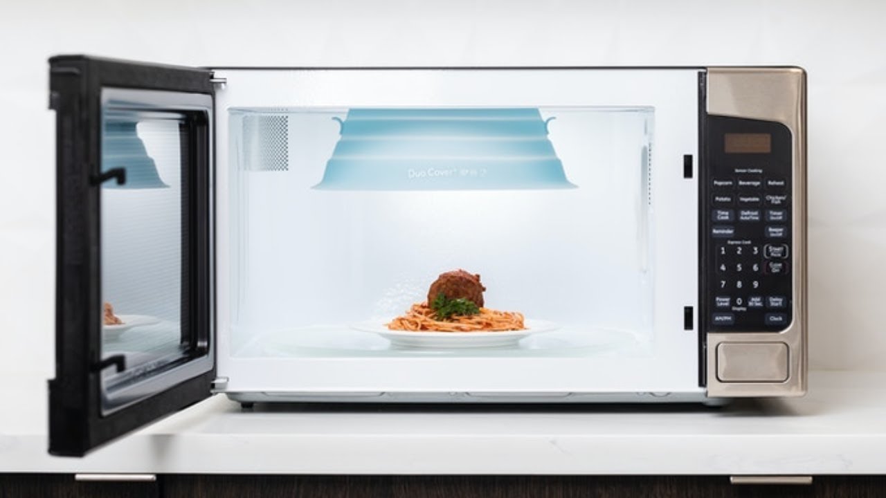Duo Cover | Sparkling Clean Microwave With Zero Splatter or Finger Burns