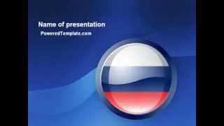 Russian Flag PowerPoint Template by PoweredTemplate.com