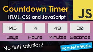 countdown timer tutorial | html, css and javascript