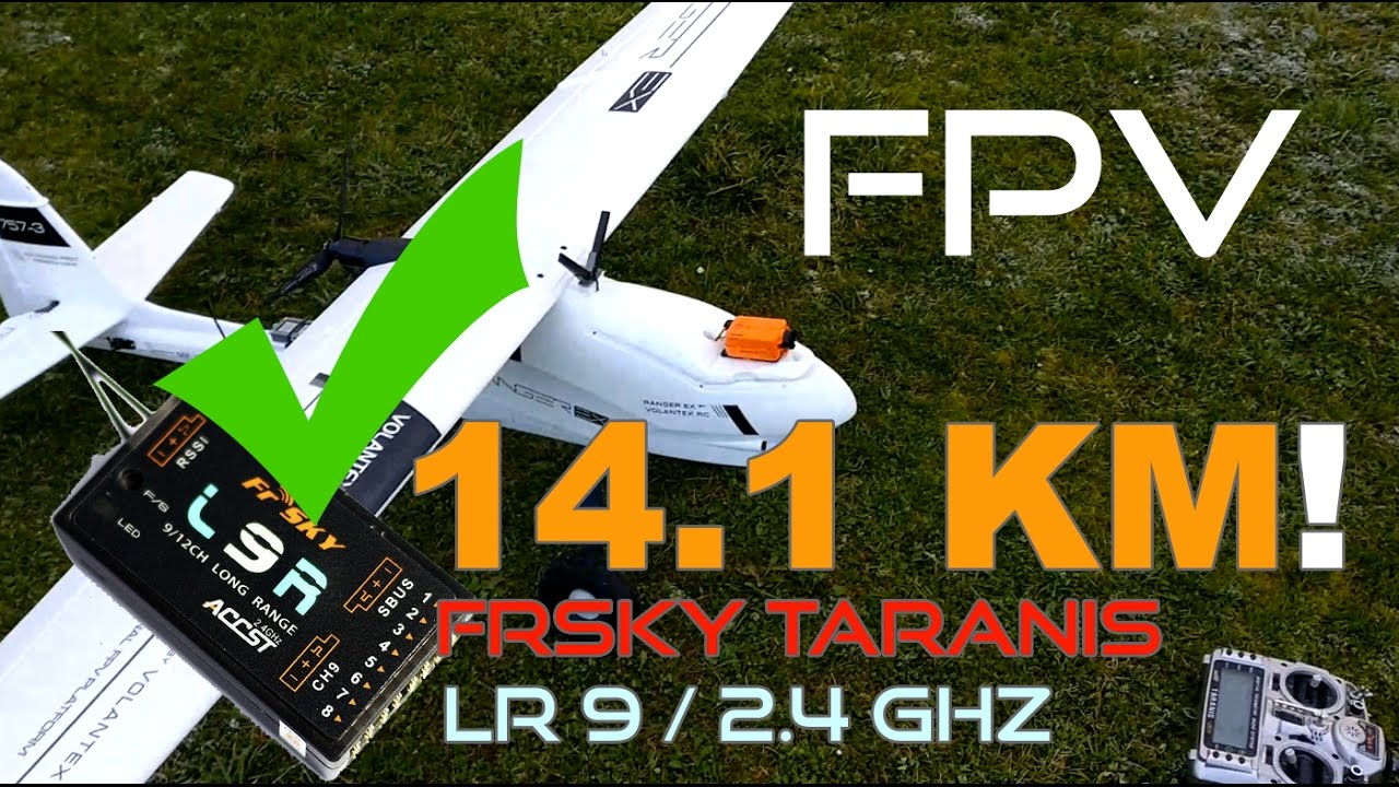🔴 FrSKY L9R - 14.1 km - World Record - Plane Long Range FPV - Low Altitude