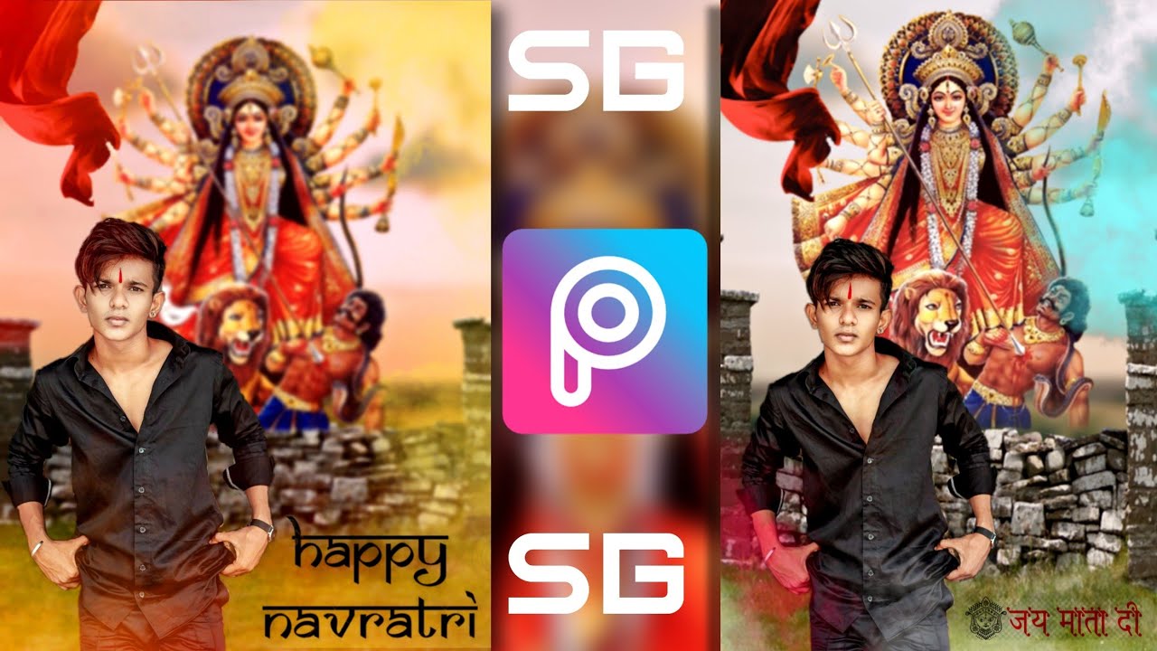 PicsArt - Navratri Photo Editing || Durga Puja Special Photo Editing 2020 || SilentGurugEdit