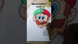 My art before covid 🤢 vs My art after covid 😎 #shorts #satisfying