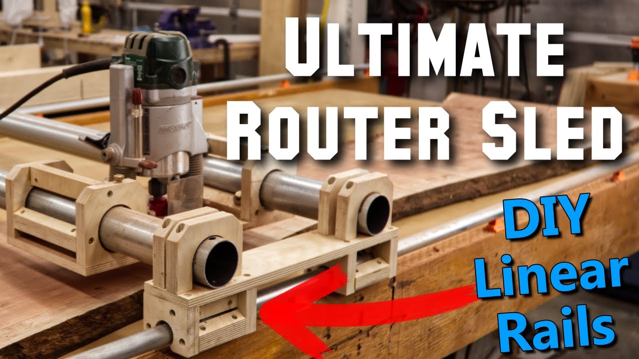 Make a GIANT Router Sled | Overengineered Slab Flattening Jig - YouTube