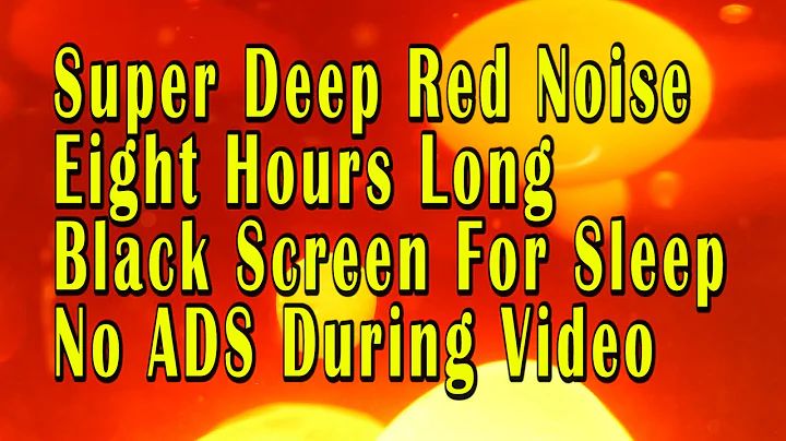 Super Deep Red Noise [8 Hours] Black Screen For Sleeping - No Ads During Video - Tinnitus Relief
