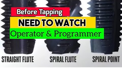 Different types of taps !! Tapping !! Operator & Programmer needs to know