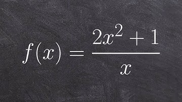 Graphing a rational function with a slant asymptote