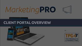 Marketing Pro overview — Client portal screenshot 1