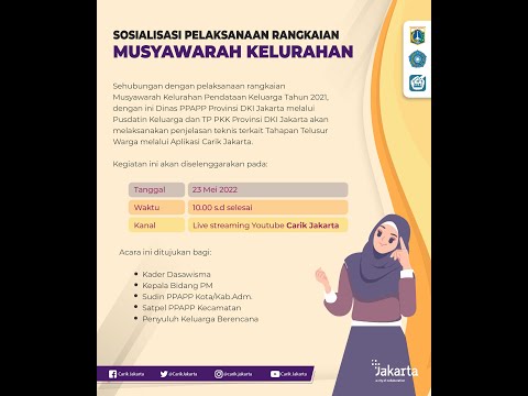 Sosialisasi Pelaksanaan Rangkaian Musyawarah Kelurahan Pendataan Keluarga Satu Pintu Tahun 2021