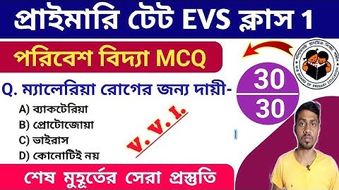 প্রাইমারি টেটে পরিবেশ বিদ্যা Mcq ক্লাস 1| Primary Tet Evs question | Wb primary tet preparation 2022