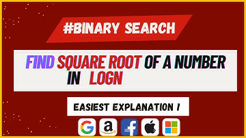 Find Square Root of a Number in Log N | Binary Search | C++ Java Python | Algorithmic Web