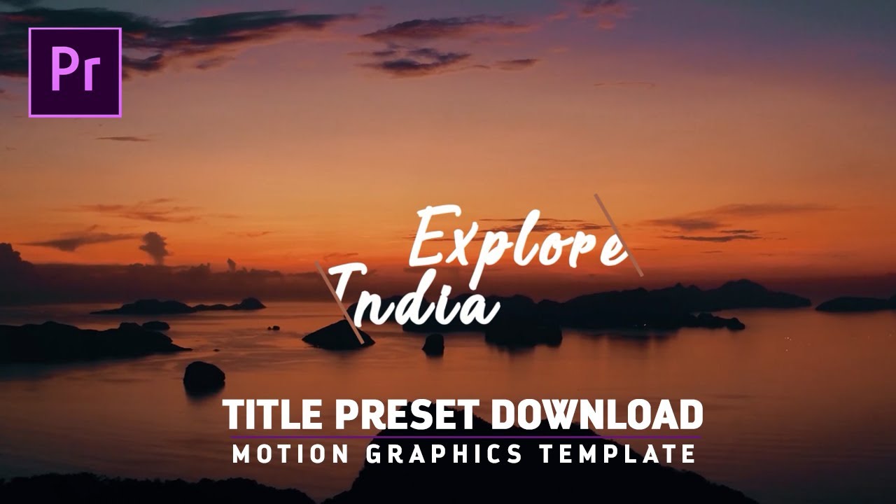 Free Titles / Intros Preset For Premiere Pro CC | Motion ...