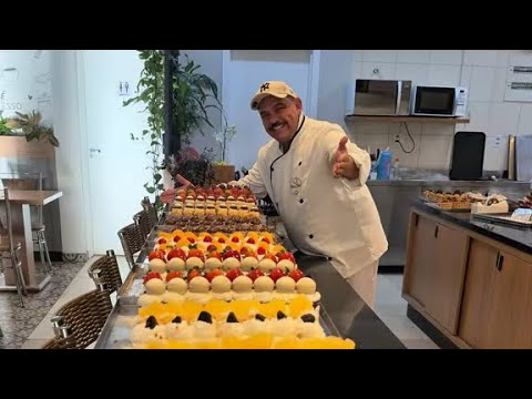 The daily routine of a pastry chef.