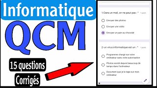 QCM informatique corrigé 2021