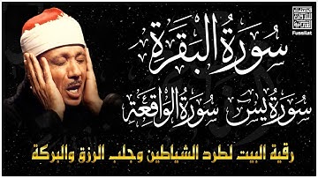 سورة البقرة، سورة يس، سورة الواقعة | رقية البيت للتحصين والشفاء عبدالباسط عبدالصمد | Quran Ruqyah