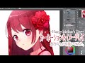 【母の日】カーネーションをイメージして女の子を描いてみた【デジタル】/ Happy Mother's Day. illustration making
