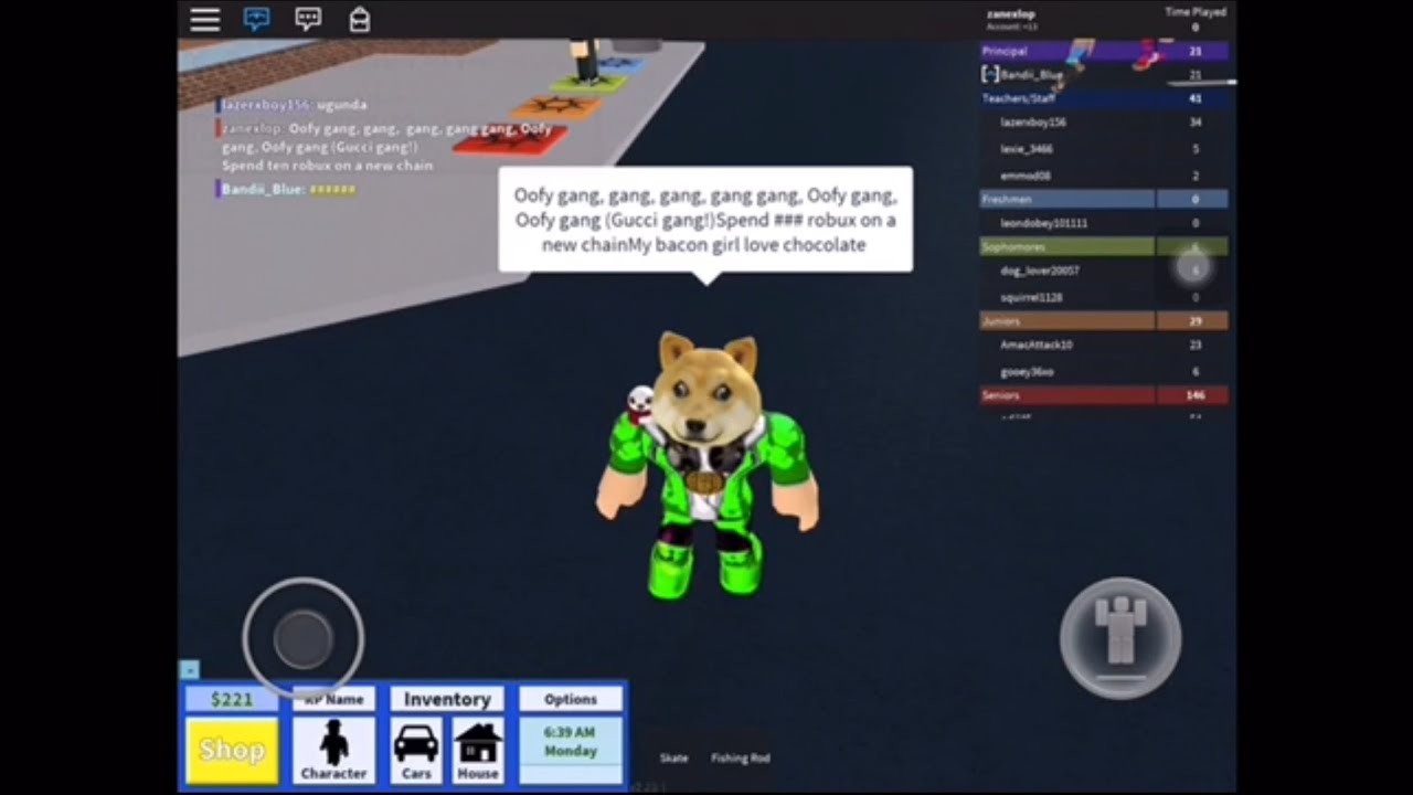 Roblox High School Trolling Offy Gang - spent 2 robux on a new chain