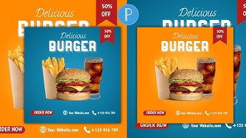 How To Make Food Banner Design on Android - PixelLab Tutorial