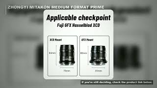 Zhongyi Mitakon 30mm F2.4 MF Medium Format Prime Photography Lens for Fujifilm GFX Hasselblad XCD Mo