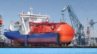 How World’s Largest LNG Tankers are Built in Multi Billion $ Shipyard
