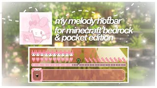 'My Melody Hotbar' For Minecraft Pocket Edition 1.19 ! ‎☁️💕