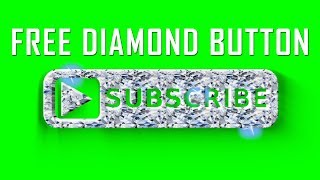 Diamond YouTube Subscribe Button - Green Screen Animation 4K