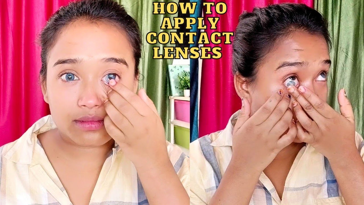 How to apply contact lenses !! right way of apply contact lenses YouTube