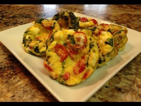Mediterranean Breakfast Egg Muffin - HASfit Healthy Breakfast Recipes - Egg Recipe - Eggs Recipes