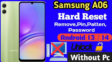 Galaxy A06 Factory Reset 2025 Without PC | Hard Reset Samsung A06 Remove Pattern/Pin/Password