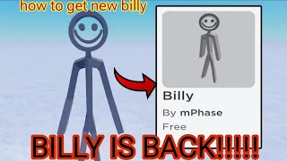 How To Get New Billy Bundle In roblox for free (billy is back) get hurry!