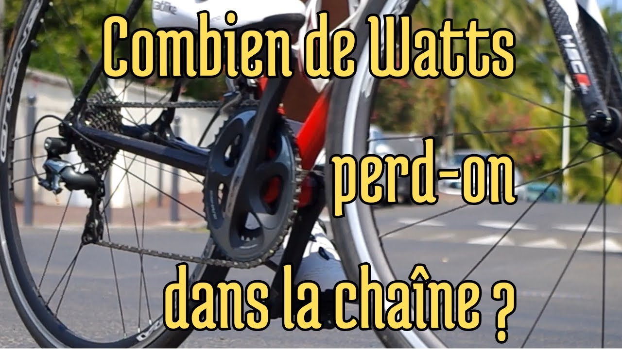 Calculs de perte de puissance dans la chaîne de vélo