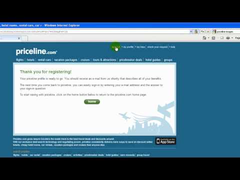 Priceline Part 1 - Registering with Priceline