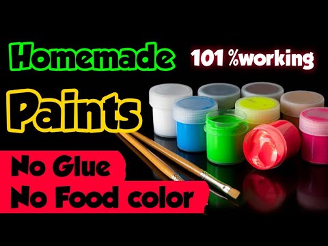 How to make black paint at home, homemade poster paint, homemade acrylic  paint, Sajal's Art 