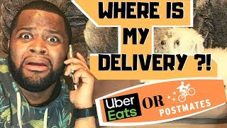 FASTEST FOOD DELIVERY BATTLE || UBER EATS VS. POSTMATES