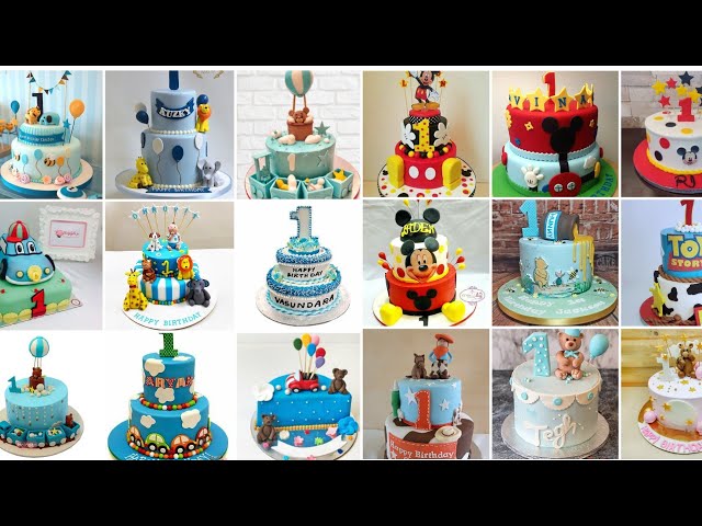 Ide desain kue ulang tahun ke 1 untuk bayi laki laki | ide dekorasi kue class=
