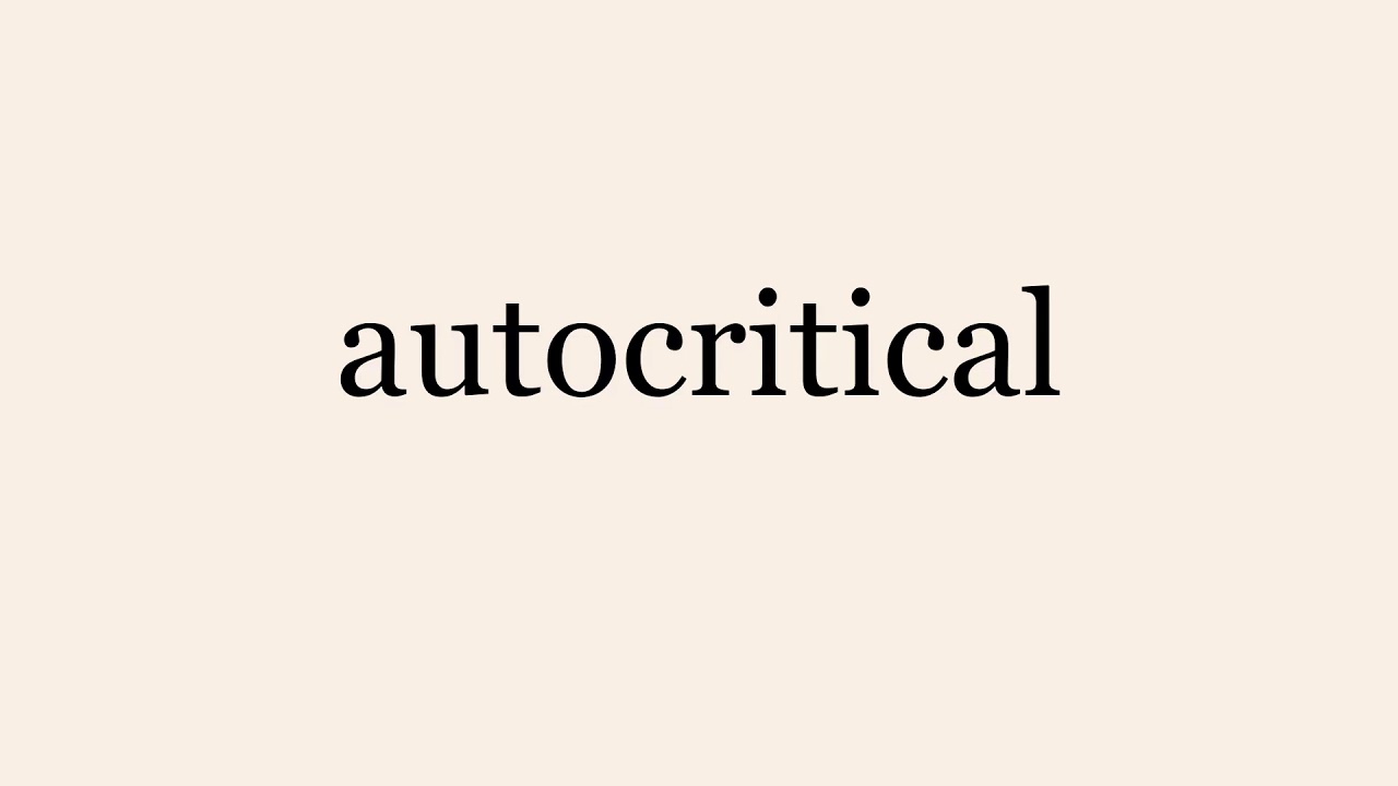 autocritical