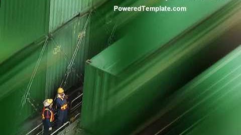 Container Shipping PowerPoint Template by PoweredTemplate.com