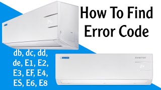 Split Ac Error Code List Fault and Solutions