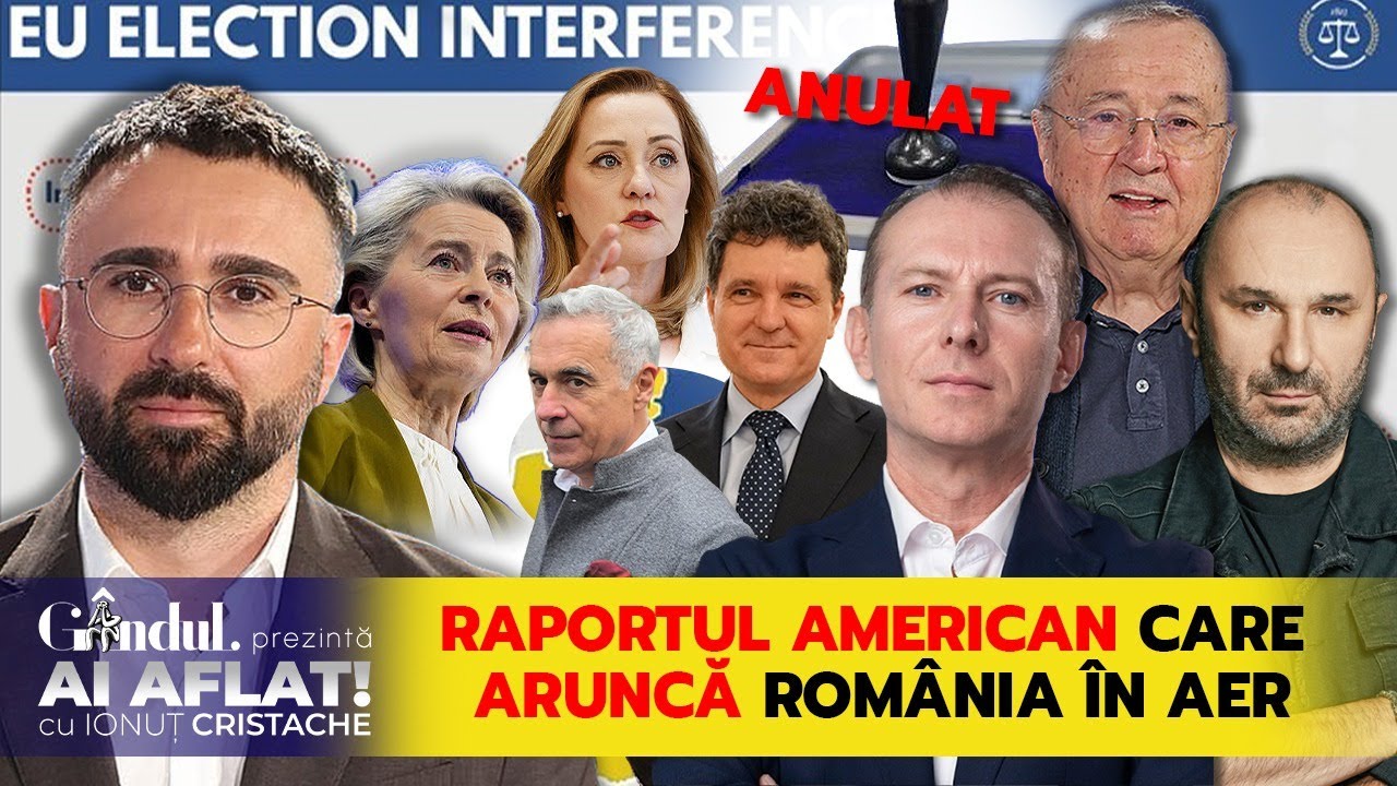 Cristoiu,Tucă și Cîțu - Raportul american produce cutremur în România / Ai aflat! Cu Ionuț Cristache