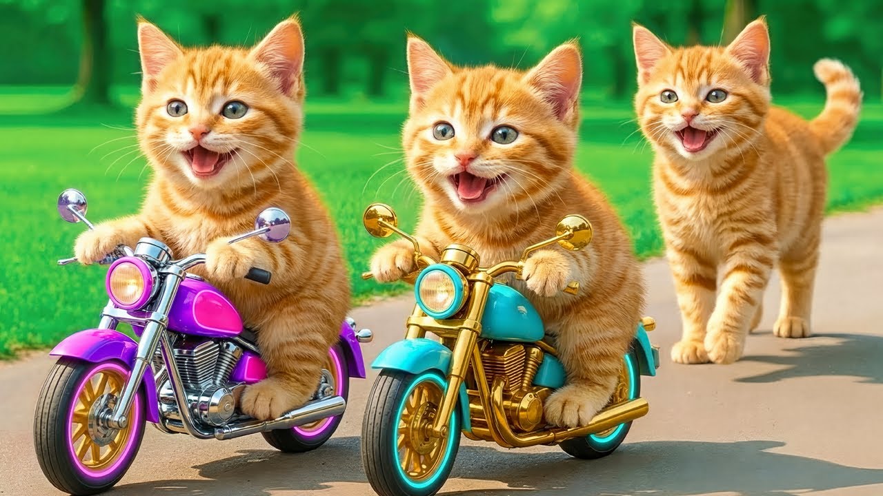 Mama Cat Trims Fur on the Farm and Makes Tiger Hat For Kittens At Home🐾🎩🐯