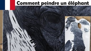 Comment peindre un éléphant à la peinture à l'huile ou acrylique | tutoriel