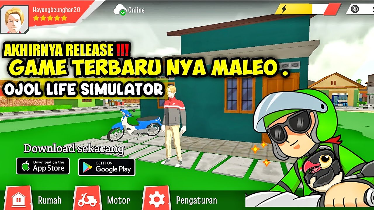 GAME KE 4 DARI MALEO AKHIRNYA RILIS ‼️OJOL LIFE SIMULATOR !! Berasa jadi kang ojek beneran Gak sih ?